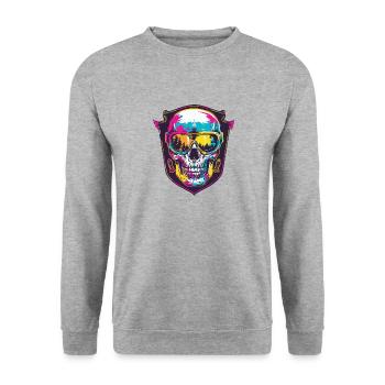 Ski Masque de ski Skull - Sweat-shirt Unisexe - gris chiné - Devant - Alina (178cm) & Michal (187cm)