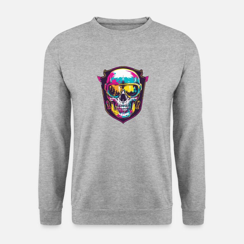 Ski Ski Goggles Skull - Unisex Sweatshirt - salt & pepper