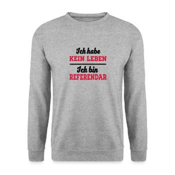 Trainee lawyer - Unisex Sweatshirt - salt & pepper - Front - Alina (178cm) & Michal (187cm)