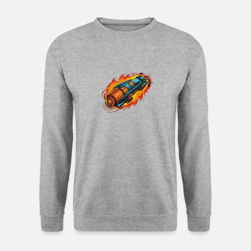 Turbo atomar - Unisex Pullover - Weißgrau meliert
