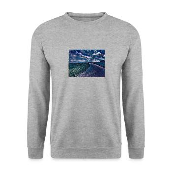 Midnight - Unisex Sweatshirt - salt & pepper - Front - Alina (178cm) & Michal (187cm)