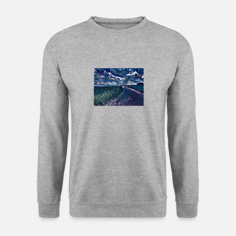 Midnight - Unisex Pullover - Weißgrau meliert