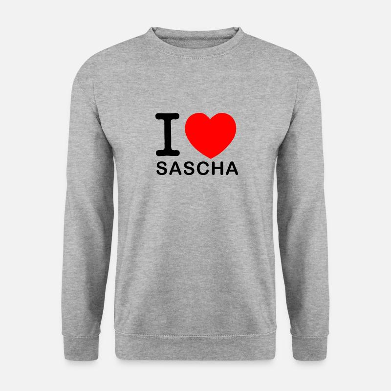 Sascha - Unisex Pullover - Weißgrau meliert