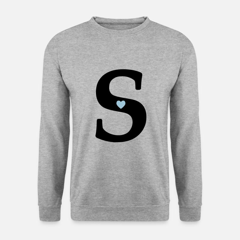 Letter S Initial Letter - Unisex Sweatshirt - salt & pepper