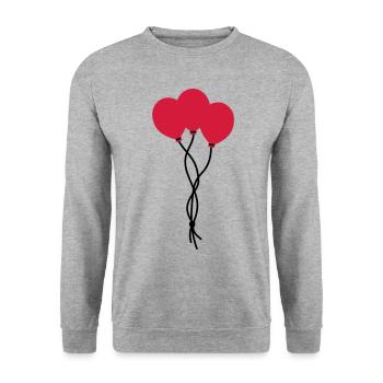 Red balloons / red balloons / ballons rouge - Unisex Sweatshirt - salt & pepper - Front - Alina (178cm) & Michal (187cm)