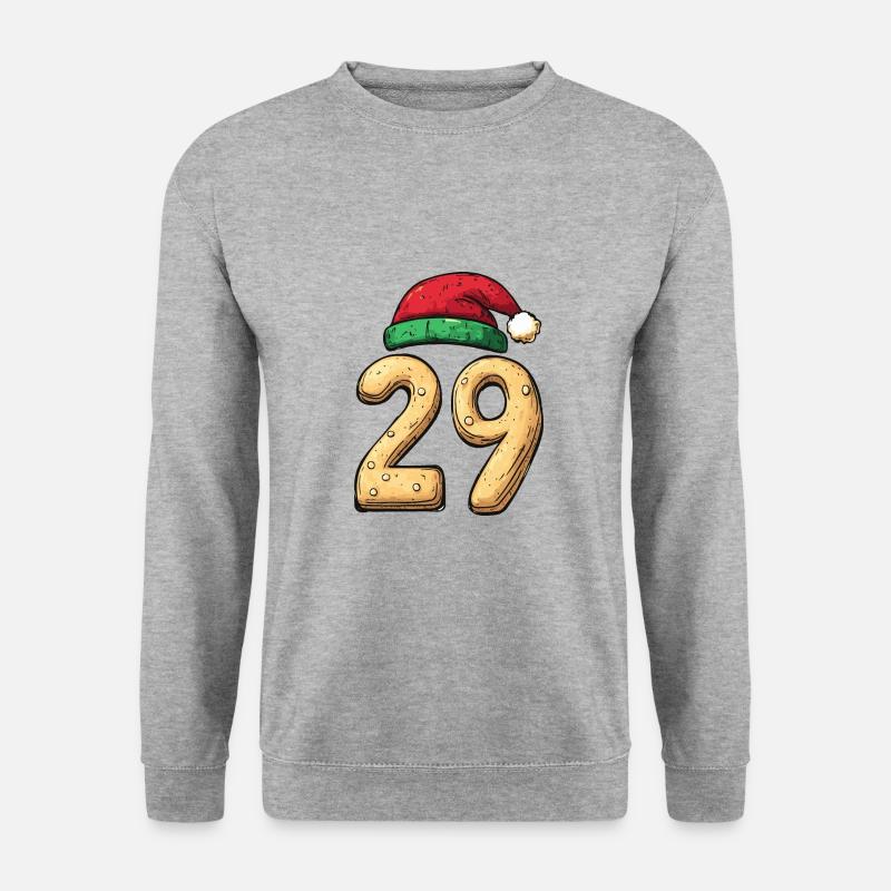 29 Zahl Weihnachten - Unisex Pullover - Weißgrau meliert