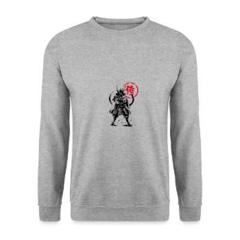 Samouraï art japonais - Sweat-shirt Unisexe - gris chiné - Devant - Alina (178cm) & Michal (187cm)