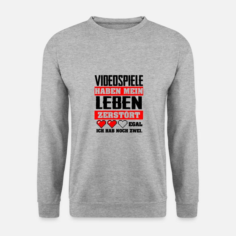 Videospiele - Unisex Pullover - Weißgrau meliert