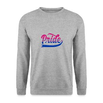 LGBT Arc-en-ciel Bisexuel Pride - Sweat-shirt Unisexe - gris chiné - Devant - Alina (178cm) & Michal (187cm)