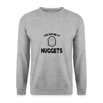 Chicken Nuggets Chicken Chicken Nugs Nugget Gift - Unisex Sweatshirt - salt & pepper - Front - Alina (178cm) & Michal (187cm)