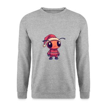 Ant Christmas Comic - Unisex Sweatshirt - salt & pepper - Front - Alina (178cm) & Michal (187cm)