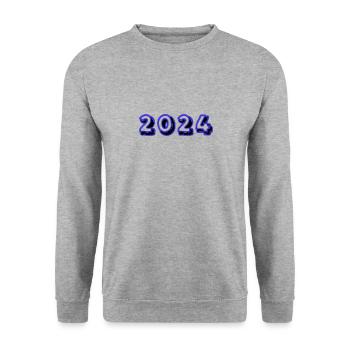 HAPPY NEW YEAR. NEW YEAR'S EVE. NEW YEAR - Unisex Sweatshirt - salt & pepper - Front - Alina (178cm) & Michal (187cm)