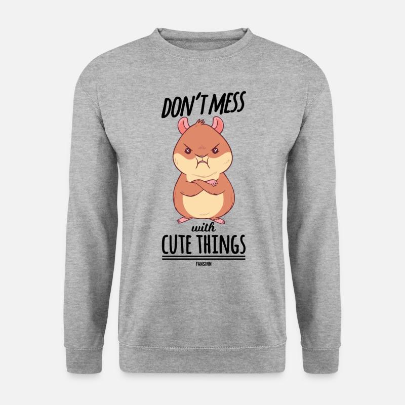Meerschwein Hamster - Unisex Pullover - Weißgrau meliert