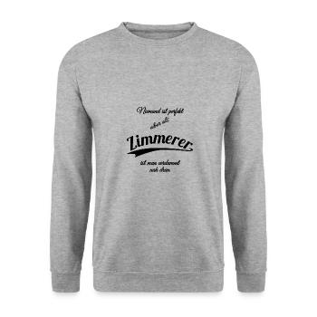 Zimmerer - Unisex Pullover - Weißgrau meliert - Vorne - Alina (178cm) & Michal (187cm)