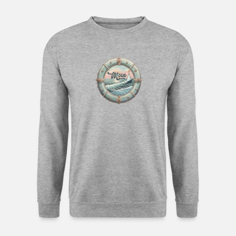 Rettungsring Moin - Unisex Pullover - Weißgrau meliert