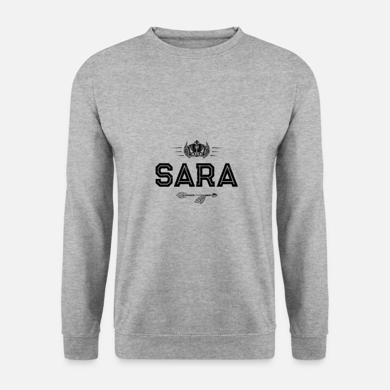 Sara - Unisex Pullover - Weißgrau meliert