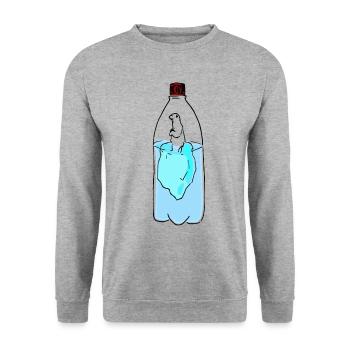 Polar bear in need - Unisex Sweatshirt - salt & pepper - Front - Alina (178cm) & Michal (187cm)