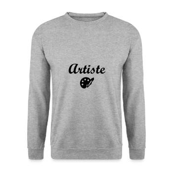 Artist - Art - Unisex Sweatshirt - salt & pepper - Front - Alina (178cm) & Michal (187cm)