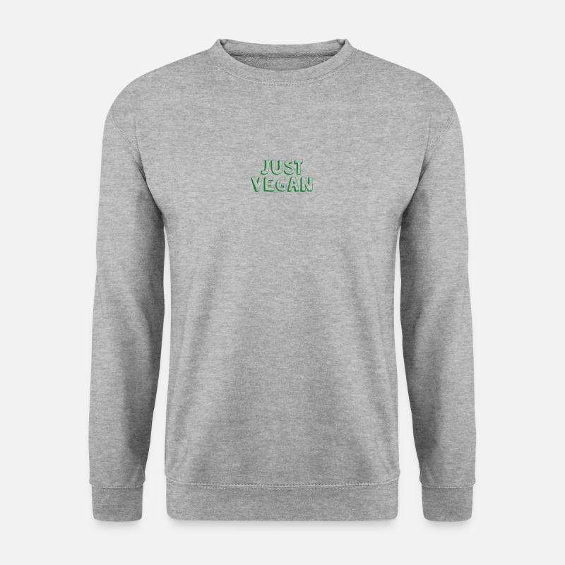 JUST VEGAN, nur vegan ! - Unisex Pullover - Weißgrau meliert