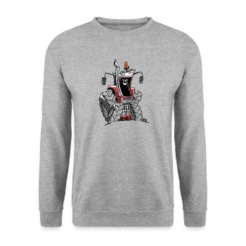 caisse couleur 856XL sans roues - Sweat-shirt Unisexe - gris chiné - Devant - Alina (178cm) & Michal (187cm)