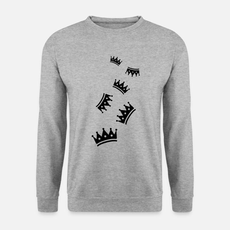 Crown symbol icon - Unisex Sweatshirt - salt & pepper