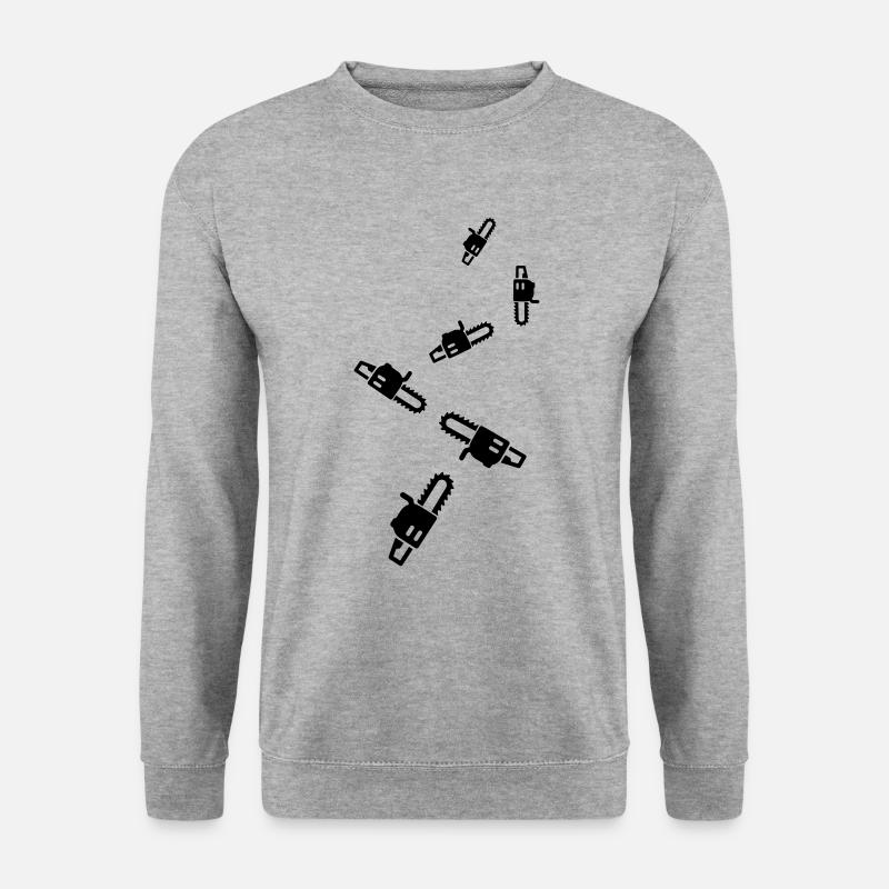 Icône d’icône de tronçonneuse - Sweat-shirt Unisexe - gris chiné