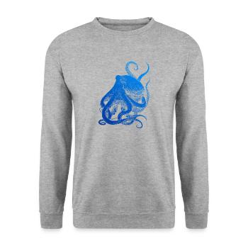 Octopus Tattoo - Diving Divers Diver Dive - Unisex Sweatshirt - salt & pepper - Front - Alina (178cm) & Michal (187cm)