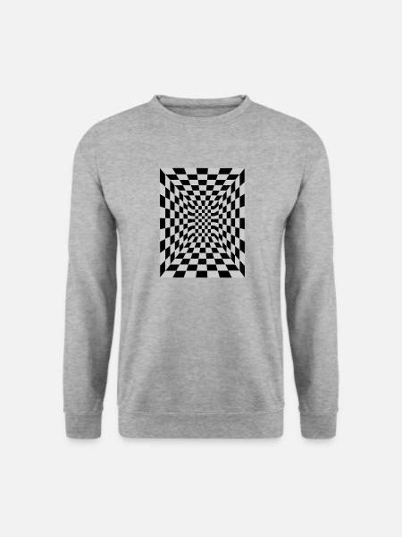 optische Illusion 17 - Unisex Pullover - Weißgrau meliert