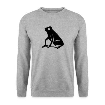 Frog - Unisex Sweatshirt - salt & pepper - Front - Alina (178cm) & Michal (187cm)
