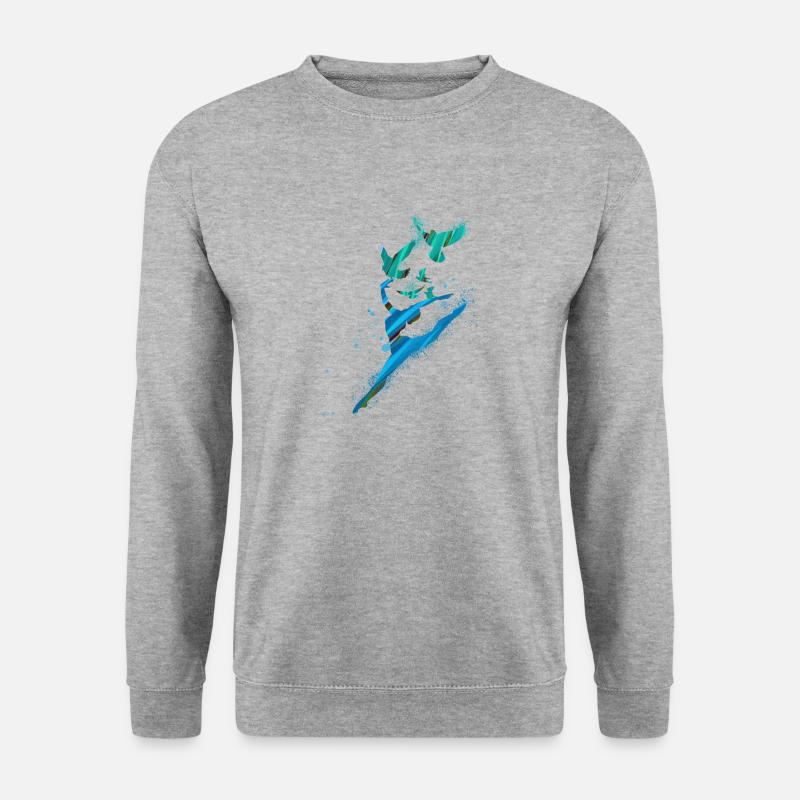 dance,dancer,blue,graffiti,lightness, birds - Unisex Sweatshirt - salt & pepper
