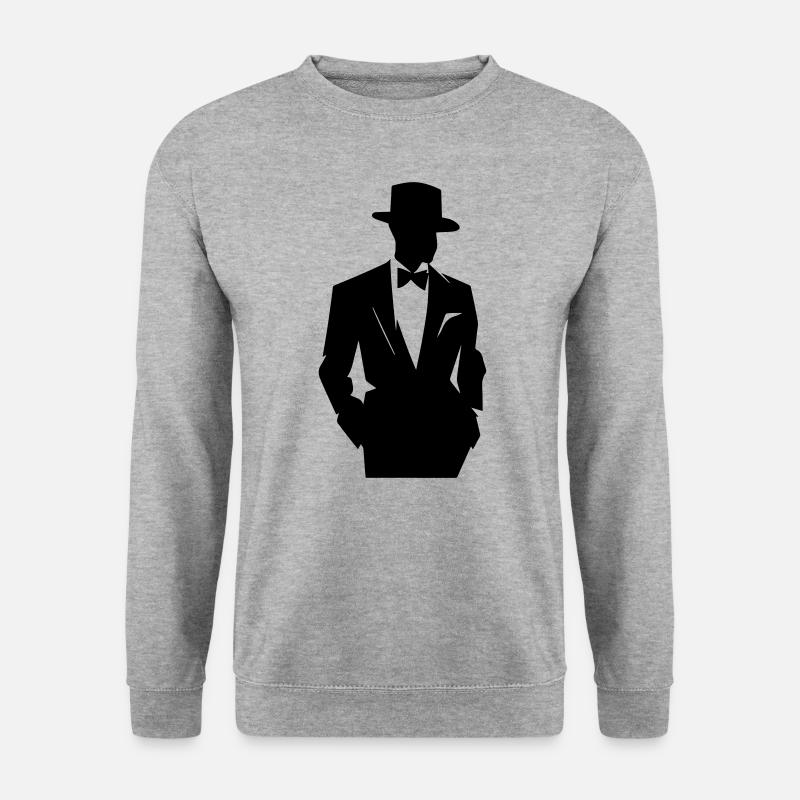 Anzug - Unisex Pullover - Weißgrau meliert