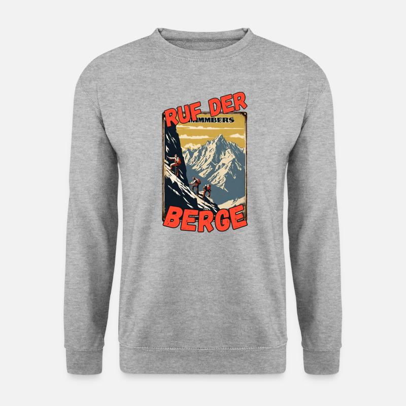 Berg - Unisex Pullover - Weißgrau meliert