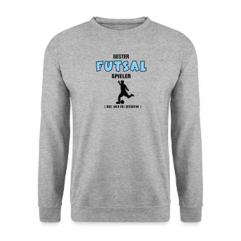 Futsal Spieler Bester Futsalspieler Geburtstag Geb - Unisex Pullover - Weißgrau meliert - Vorne - Alina (178cm) & Michal (187cm)