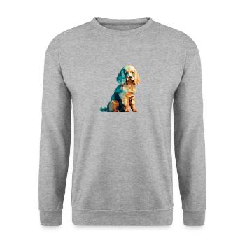 CANICHE - Sweat-shirt Unisexe - gris chiné - Devant - Alina (178cm) & Michal (187cm)