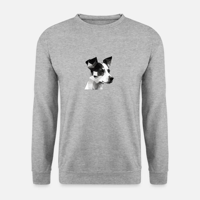 JACK RUSSELL - Unisex Pullover - Weißgrau meliert