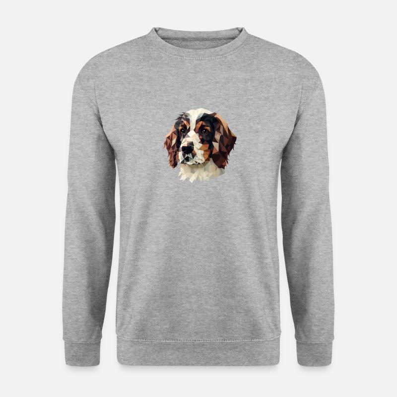 PUPPY - Unisex Pullover - Weißgrau meliert