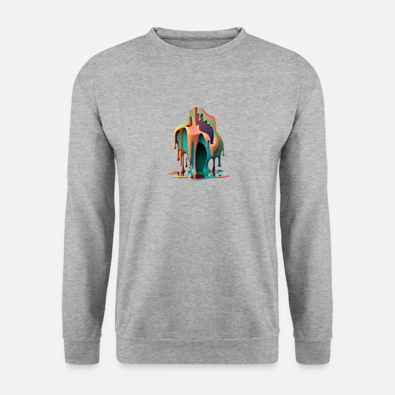 DRIPPY - Unisex Pullover - Weißgrau meliert