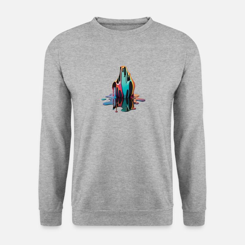 DRIPPY - Unisex Pullover - Weißgrau meliert