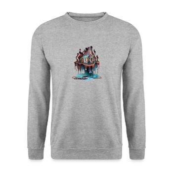 DRIPPY HOUSE - Unisex Sweatshirt - salt & pepper - Front - Alina (178cm) & Michal (187cm)