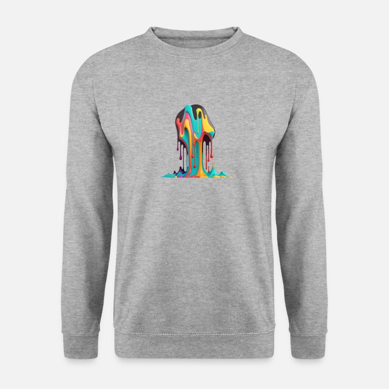 DRIPPY - Unisex Pullover - Weißgrau meliert