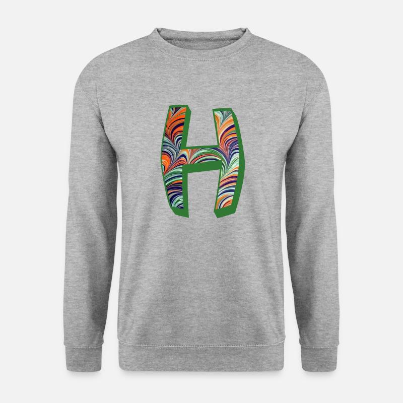 e 7 letter h - Unisex Sweatshirt - salt & pepper