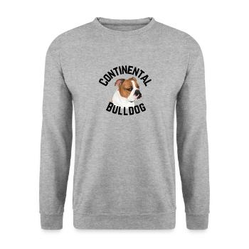 Continental Bulldog - Unisex Pullover - Weißgrau meliert - Vorne - Alina (178cm) & Michal (187cm)