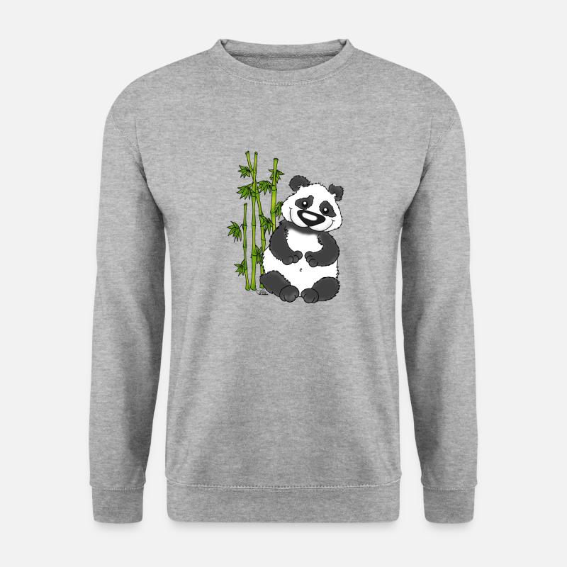 Panda Pao Pao - Unisex Pullover - Weißgrau meliert