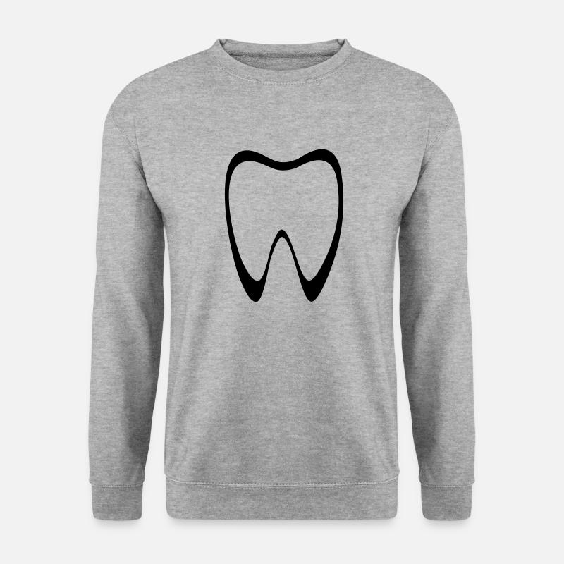 Zahn - Unisex Pullover - Weißgrau meliert