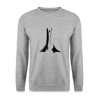 makam echahid Alger - Sweat-shirt Unisexe - gris chiné - Devant - Alina (178cm) & Michal (187cm)