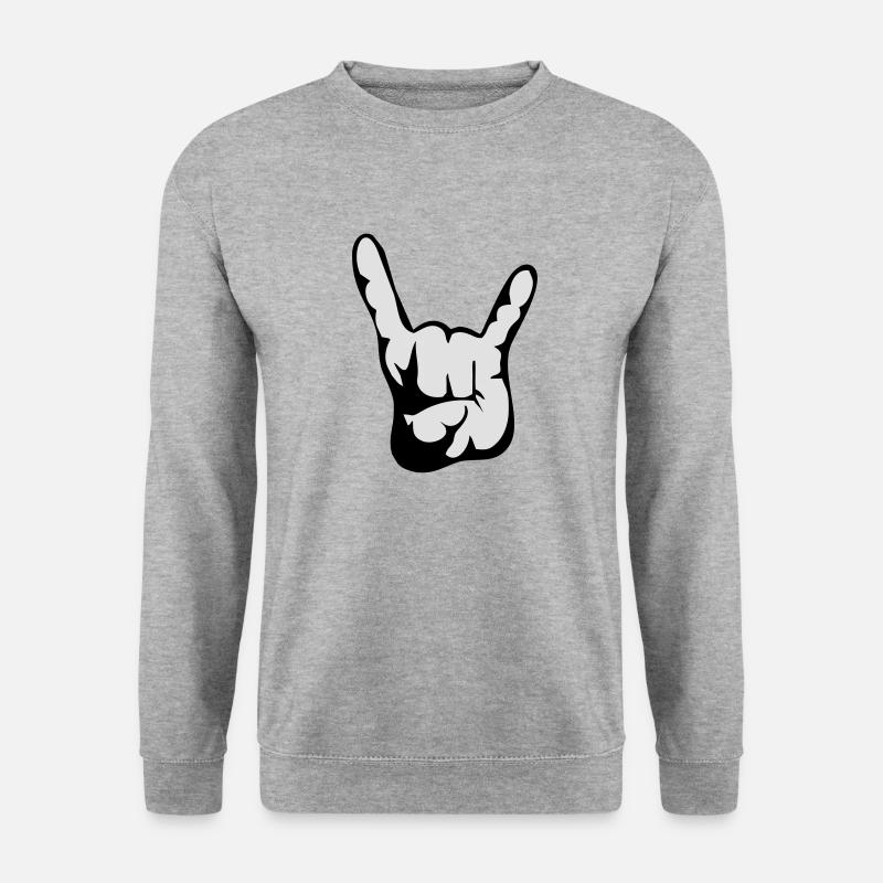 gruss01_2 - Unisex Pullover - Weißgrau meliert