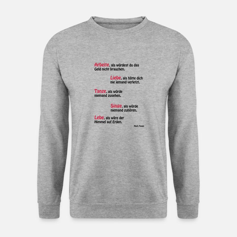Mark Twain - Unisex Pullover - Weißgrau meliert