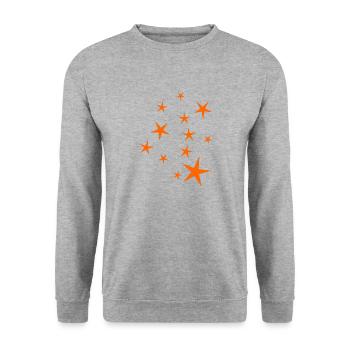 Orange Starling - Unisex Sweatshirt - salt & pepper - Front - Alina (178cm) & Michal (187cm)