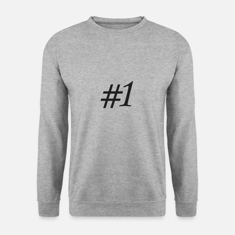 #1 - Unisex Pullover - Weißgrau meliert