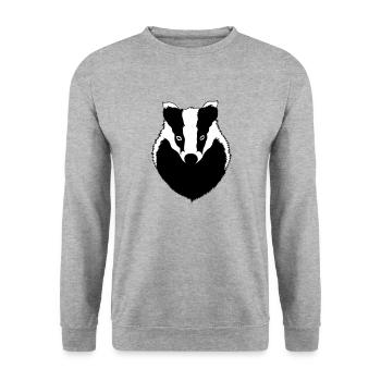 Blaireau - Sweat-shirt Unisexe - gris chiné - Devant - Alina (178cm) & Michal (187cm)